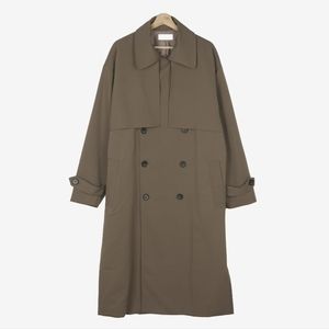 Long Trench Coat Korean Style, Brown, OS,